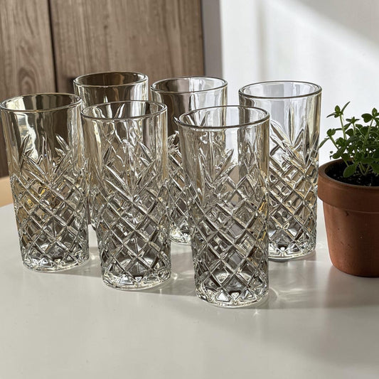 Service de 6 verres à jus en verre transparent – MBH