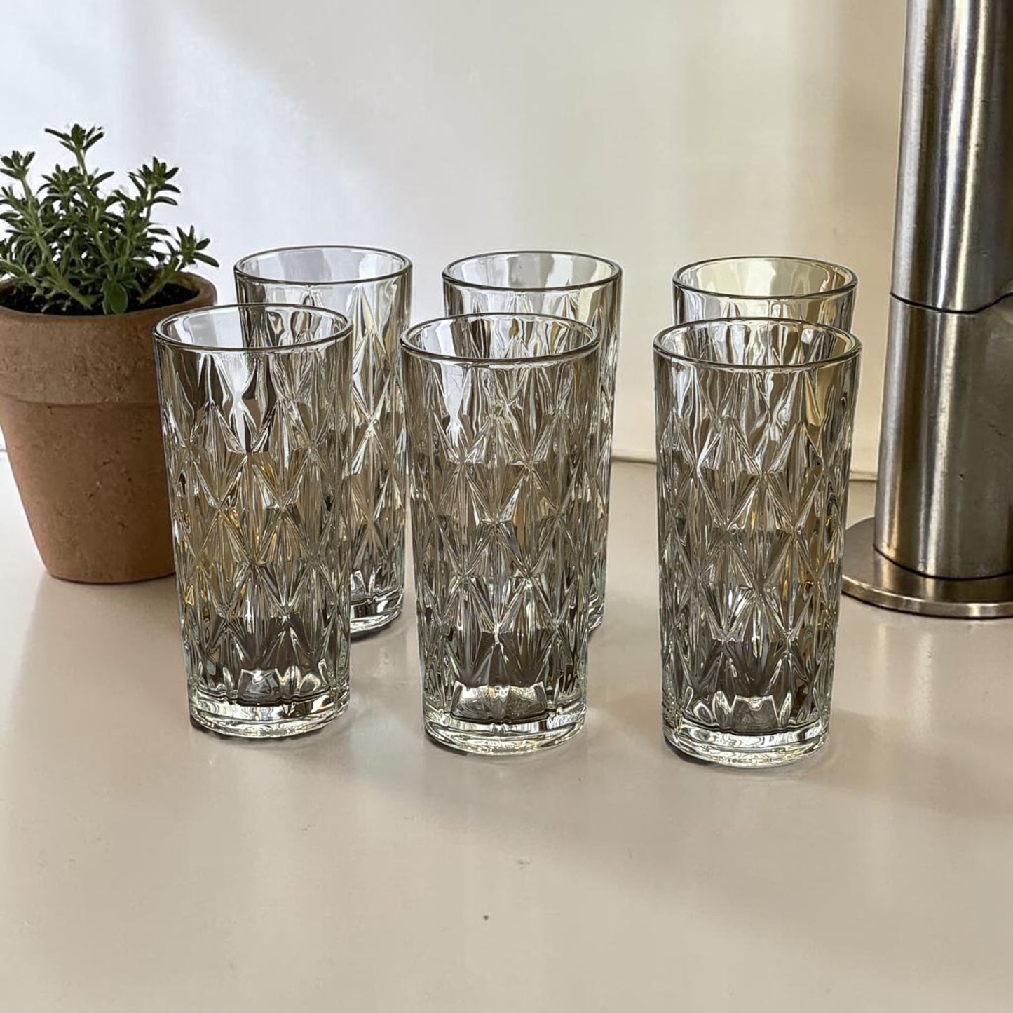 Service de 6 verres à jus en verre transparent – MBH