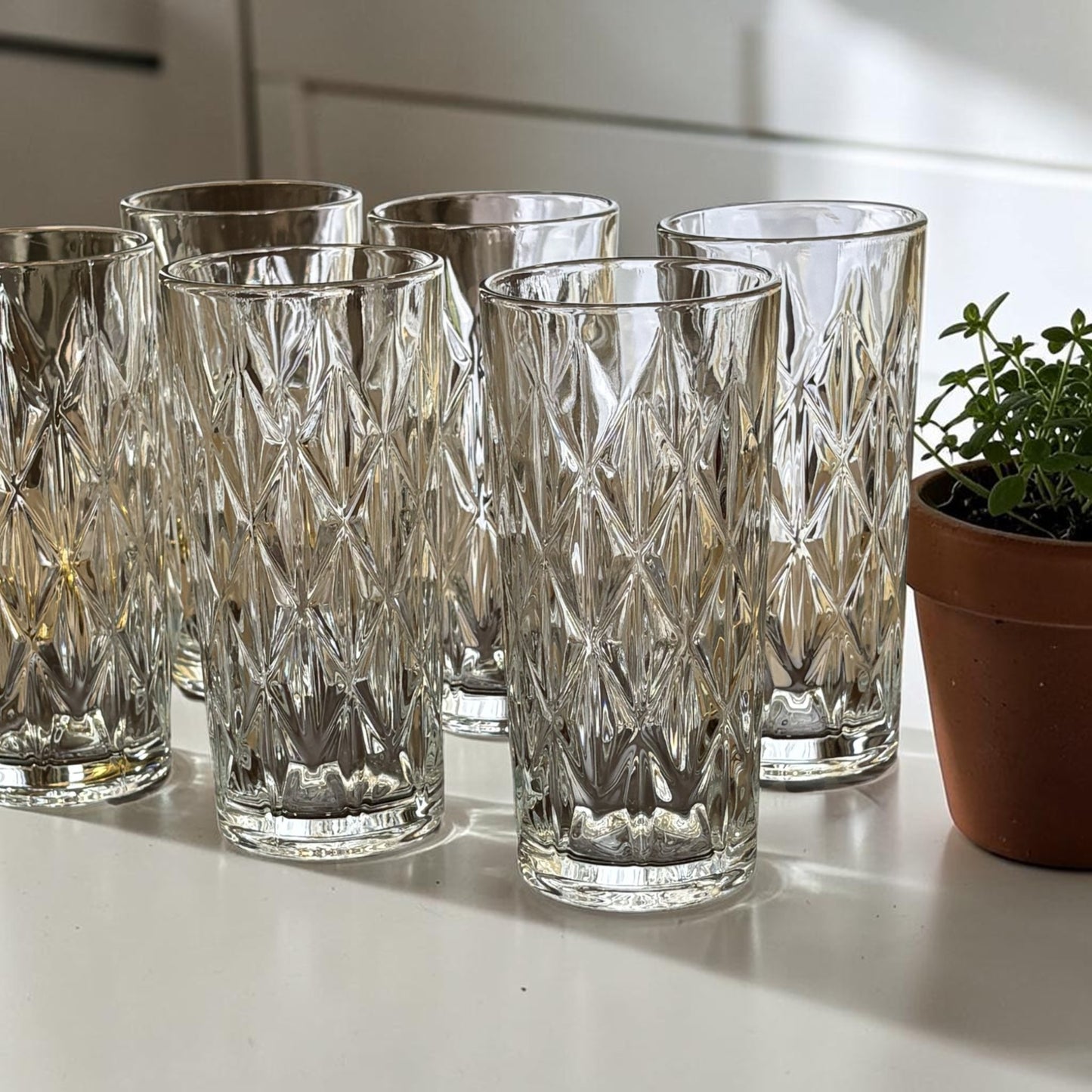 Service de 6 verres à jus en verre transparent – MBH
