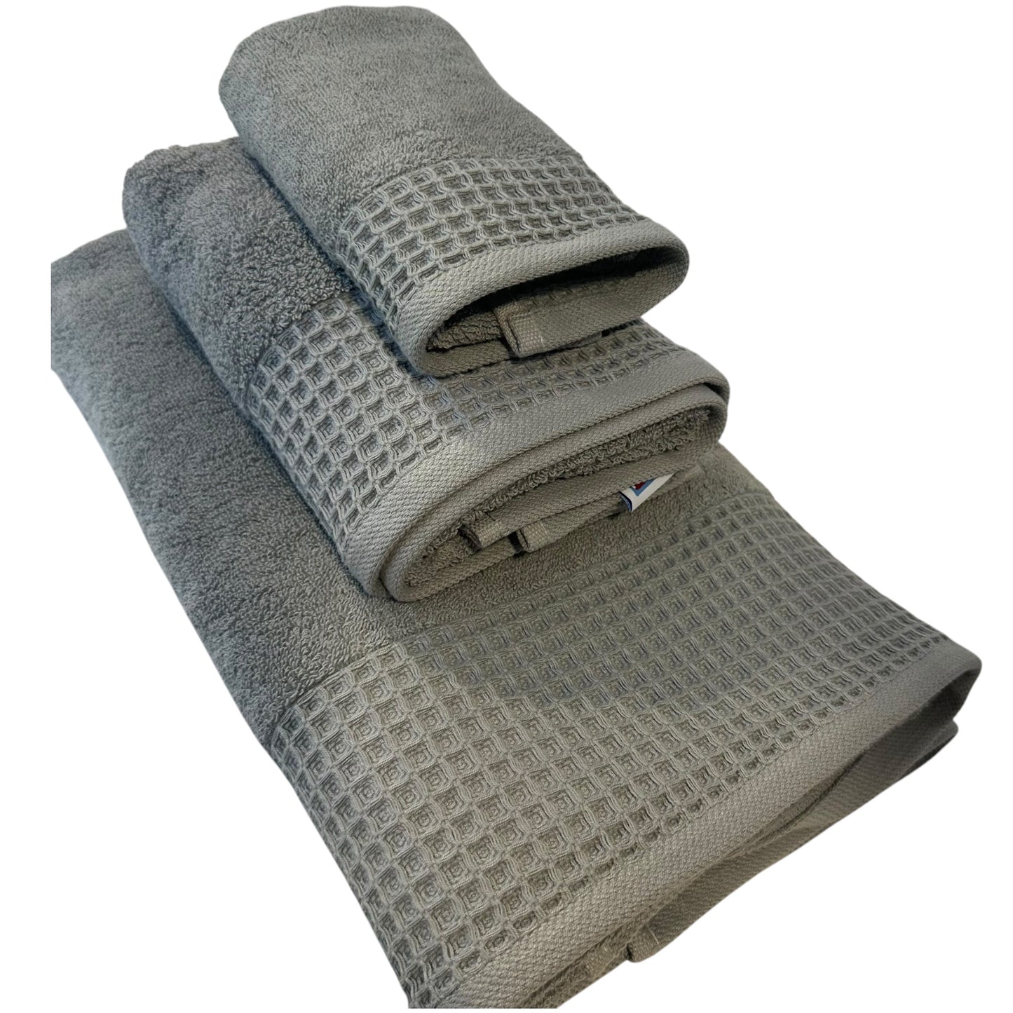 Lot de Douche ''EXELLENCE'' 3 Pièces 100% Coton – MBH - Gris