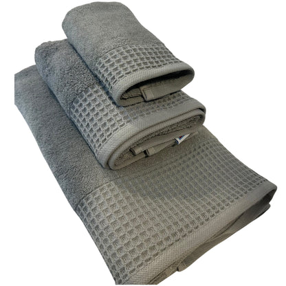 Lot de Douche ''EXELLENCE'' 3 Pièces 100% Coton – MBH - Gris