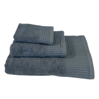 Lot de Douche ''EXELLENCE'' 3 Pièces 100% Coton – MBH - Bleu Indigo