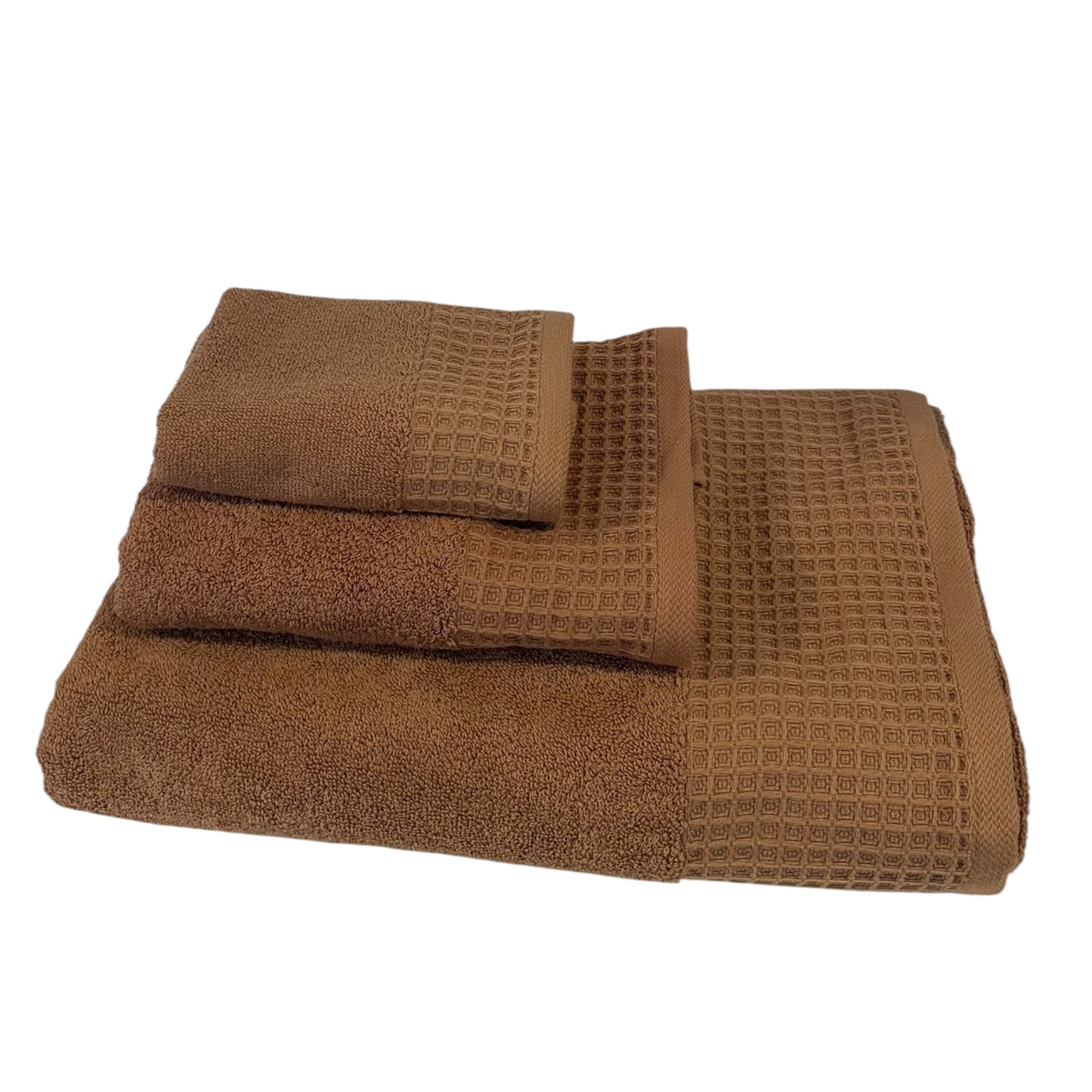 Lot de Douche ''EXELLENCE'' 3 Pièces 100% Coton – MBH - MOCHA MOUSSE
