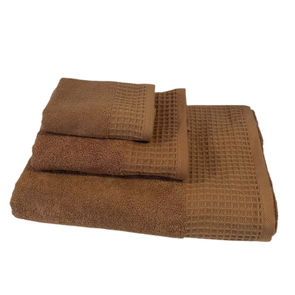 Lot de Douche ''EXELLENCE'' 3 Pièces 100% Coton – MBH - MOCHA MOUSSE