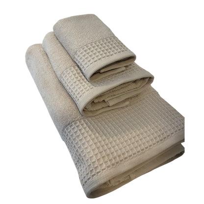 Lot de Douche ''EXELLENCE'' 3 Pièces 100% Coton – MBH - Beige Clair