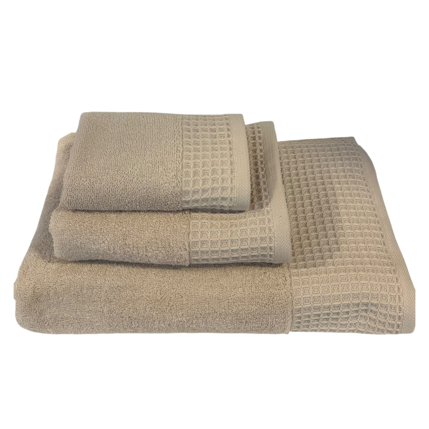 Lot de Douche ''EXELLENCE'' 3 Pièces 100% Coton – MBH - Beige Clair