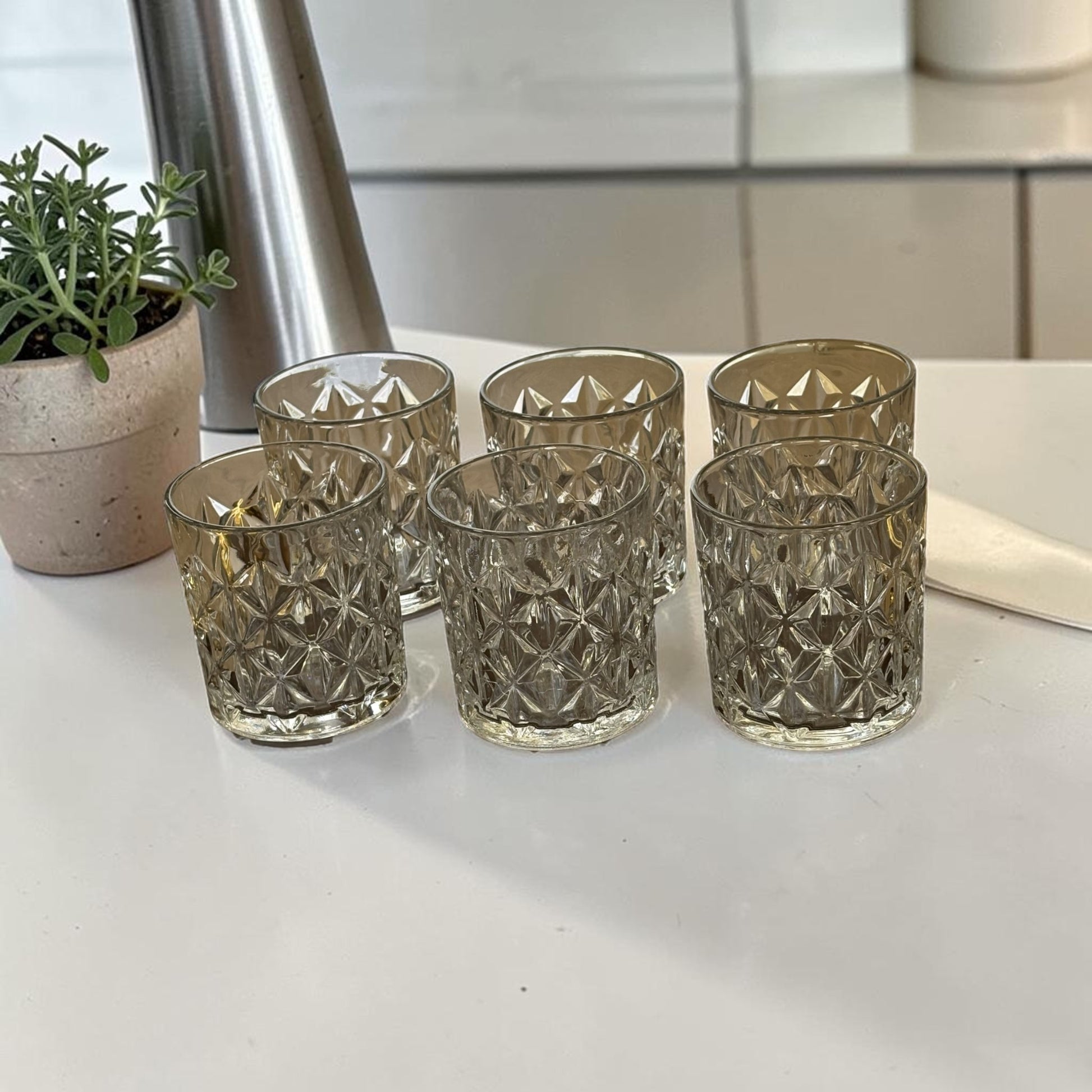 Service de 6 verres à eau en verre – MBH