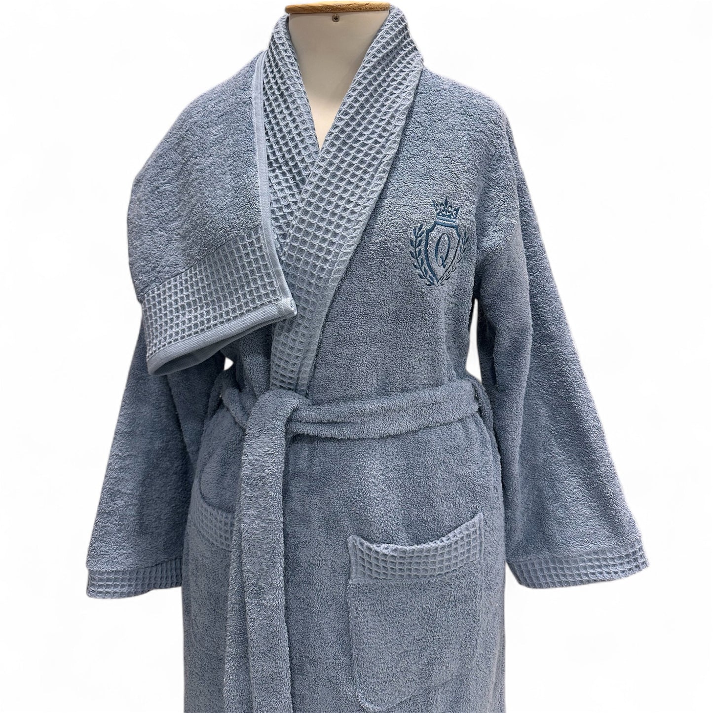 Peignoirs EXCELLENCE Bleu Indigo  – Linge de Bain Luxueux - MBH