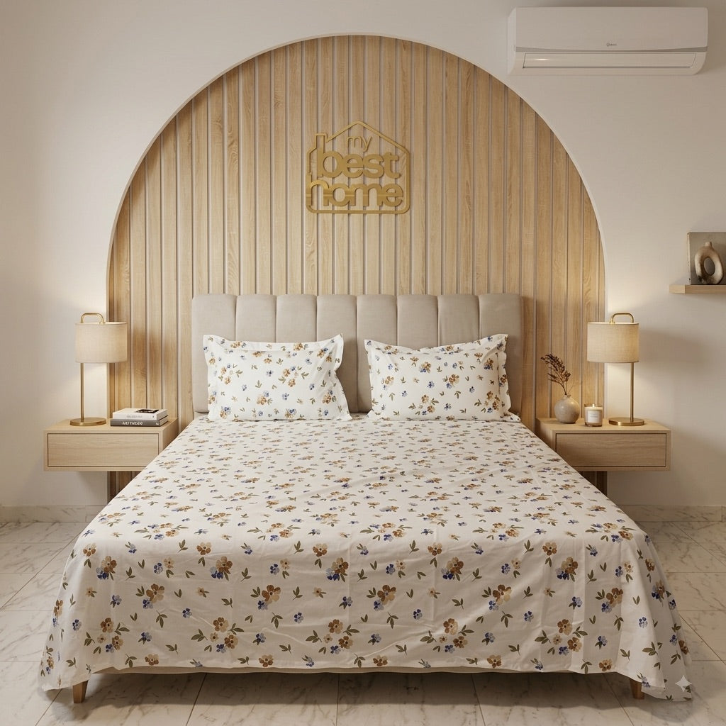 Parure de Lit 100% Popeline de Coton – Élégance & Confort