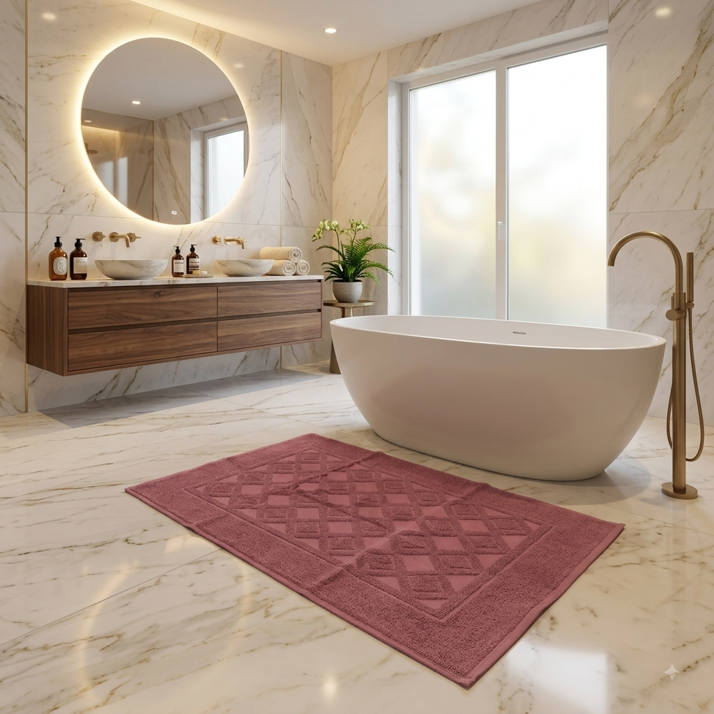 Tapis de bain ''EXCELLENCE''  100% Coton – MBH - Parme M2