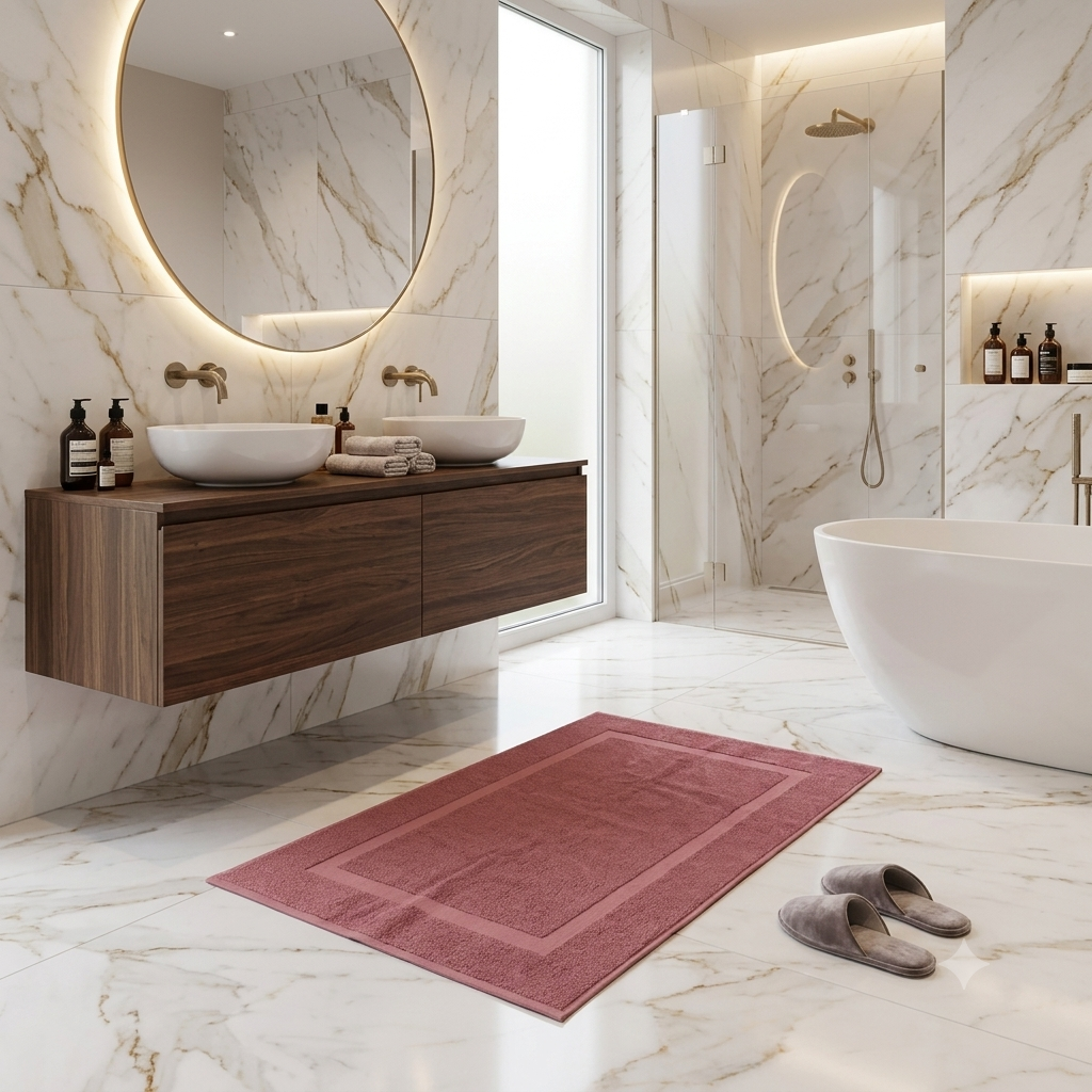 Tapis de bain ''EXCELLENCE''  100% Coton – MBH - Parme M1