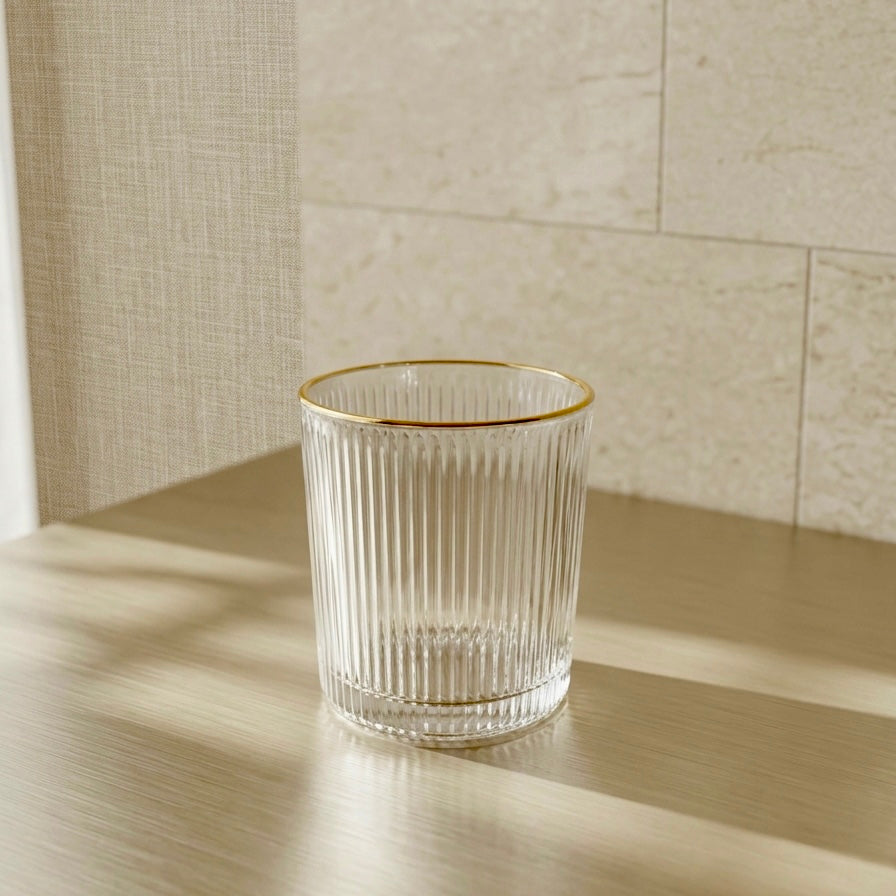 Service de 6 verres à eau avec contour doré – MBH