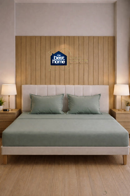 Parure de lit 100% coton pur – Ensemble complet 4 pièces – MBH