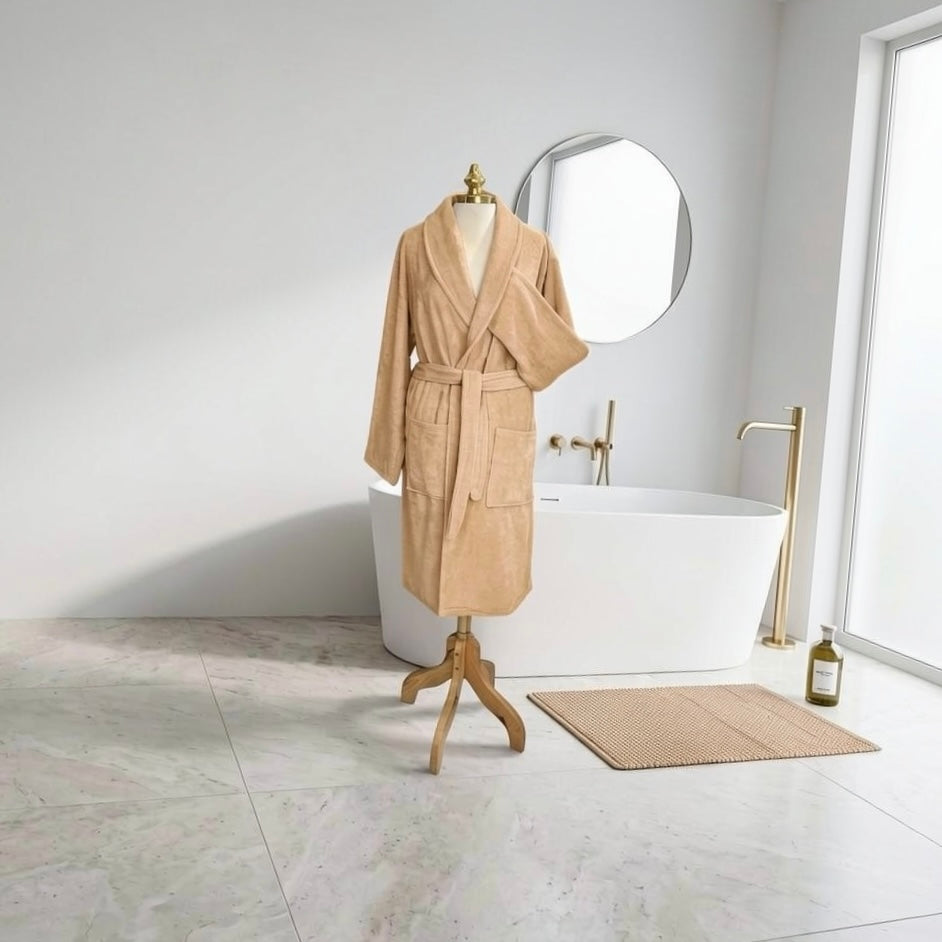 Peignoir Unisexe en Coton Pur – MBH