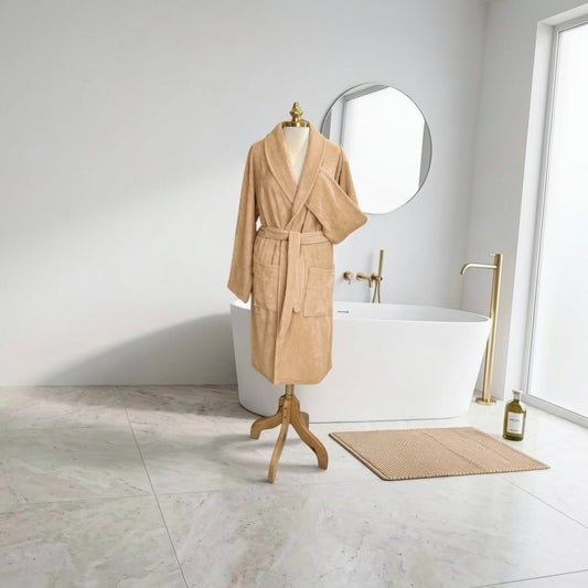 Peignoir Unisexe en Coton Pur – MBH