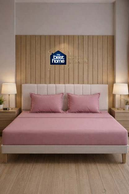 Parure de lit 100% coton pur – Ensemble complet 4 pièces – MBH