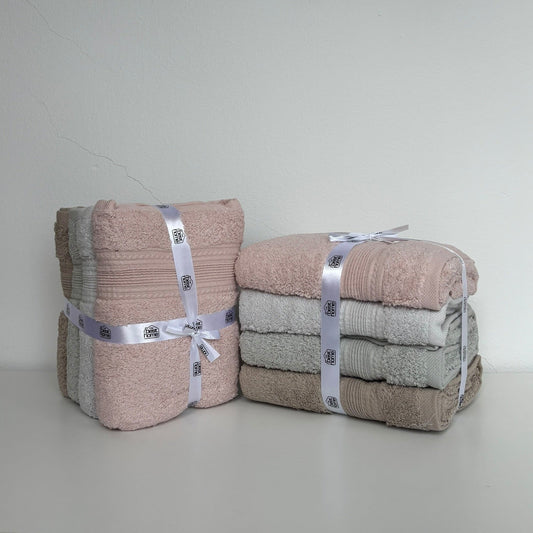 Lot de 4 Serviettes Visage 100% Coton 90x50 cm – MBH