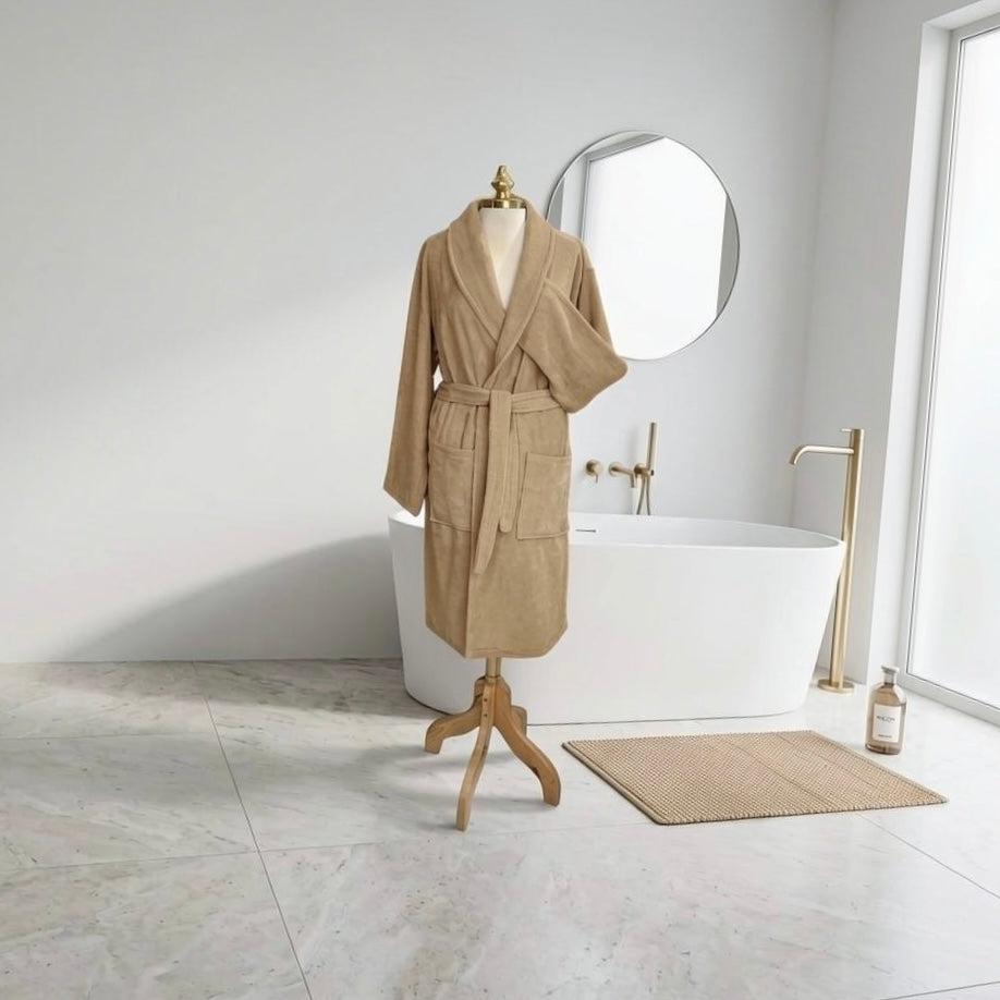 Peignoir Unisexe en Coton Pur – MBH