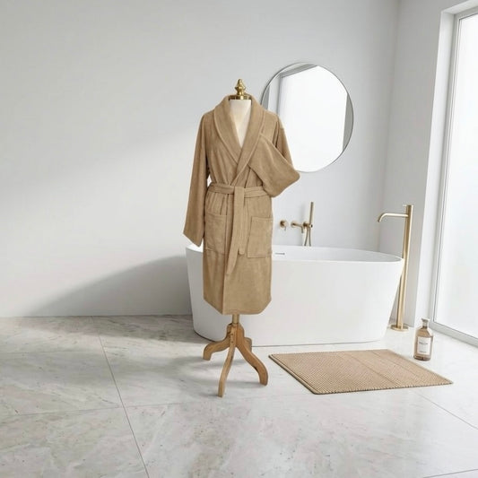 Peignoir Unisexe en Coton Pur – MBH