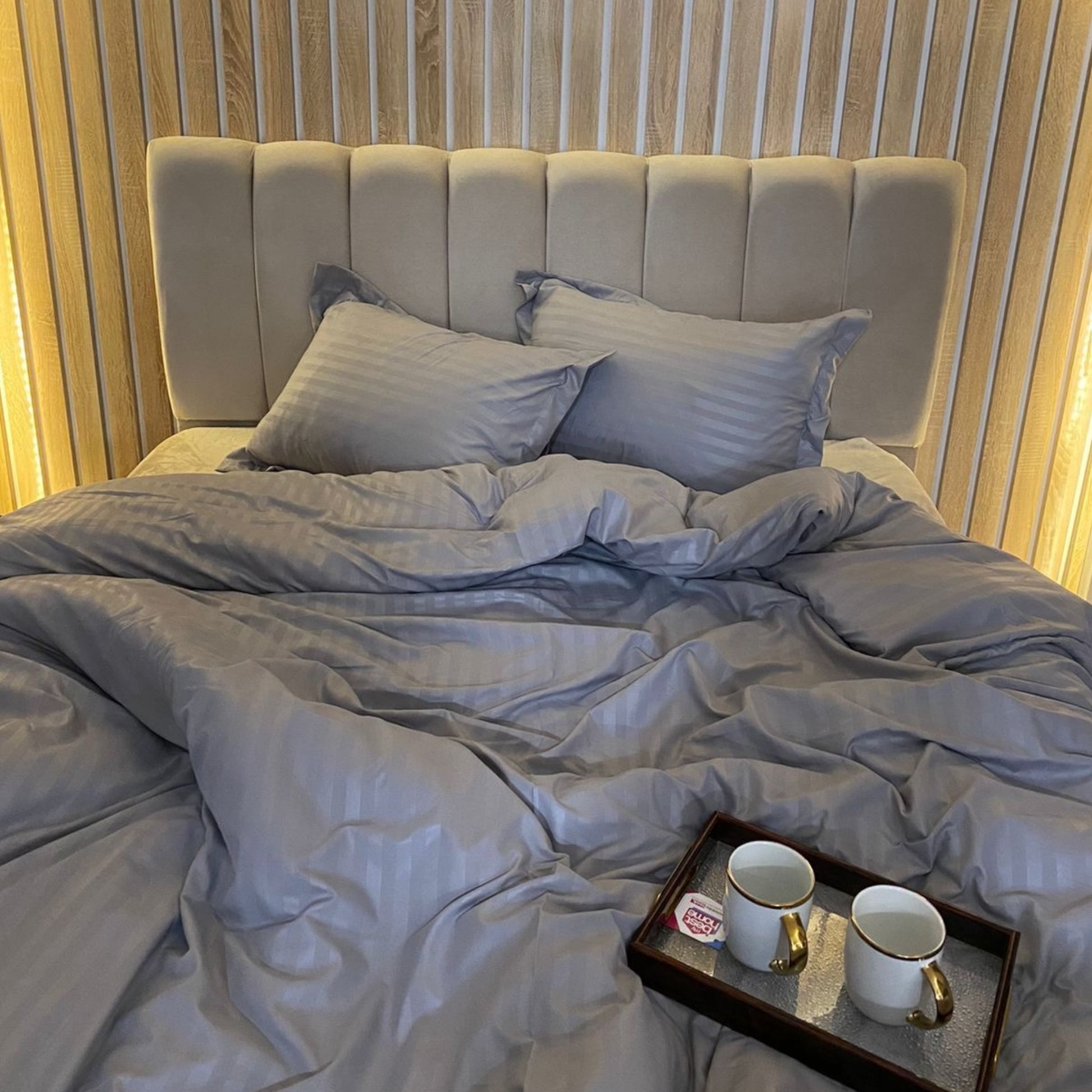 Housse de Couette + 2 taies d'oreiller 100% Coton - MBH