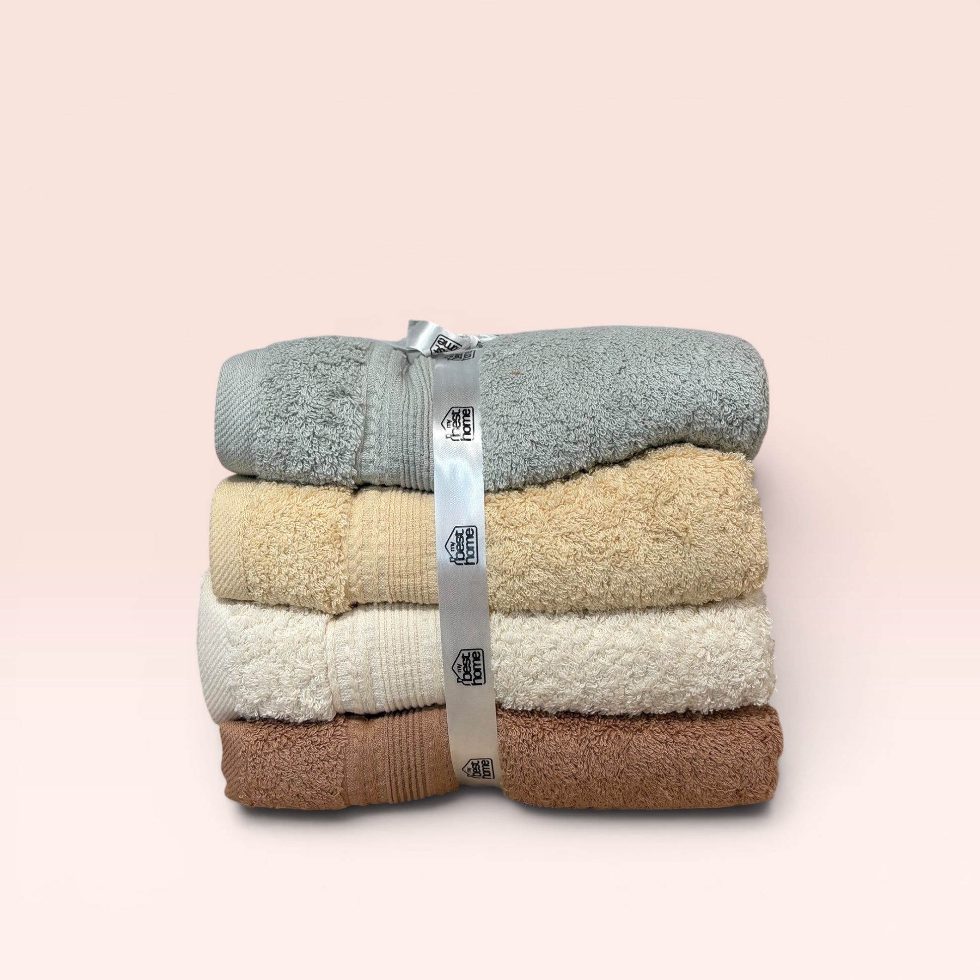 Lot de 4 Serviettes Visage 100% Coton 90x50 cm – MBH