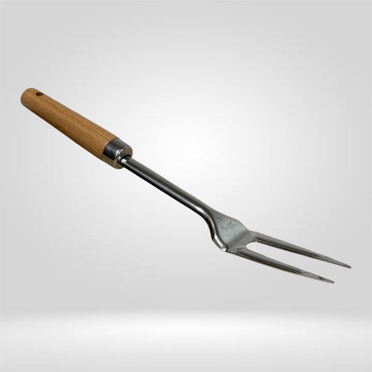 Fourchette de cuisine inox avec manche en bois – MBH