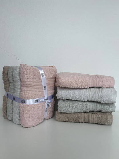 Lot de 4 Serviettes Visage 100% Coton 90x50 cm – MBH