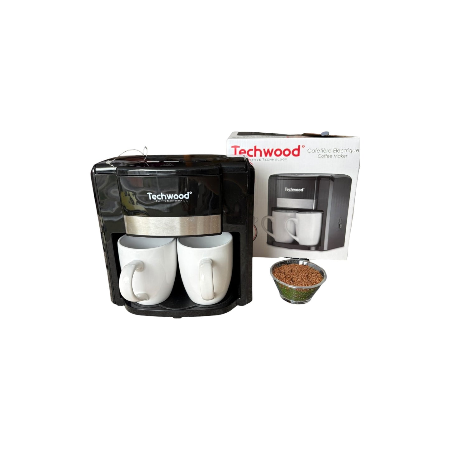 Cafetière Électrique Noir/Blanc Duo TCA-206 500W - TECHWOOD