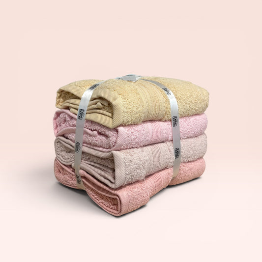 Lot de 4 Serviettes Visage 100% Coton 90x50 cm – MBH