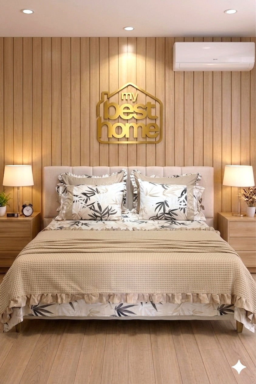 Parure de lit complète PRESTIGE – 7 pièces en coton peigné | My Best Home