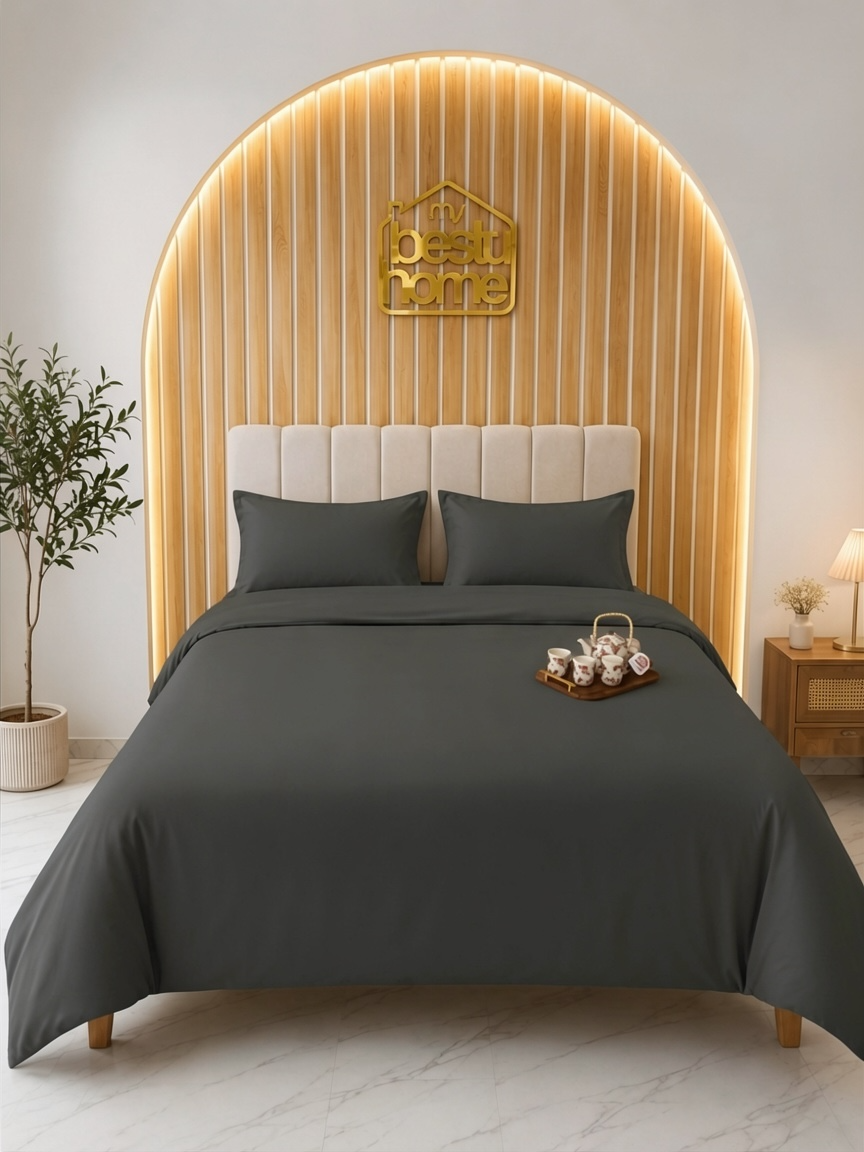 Housse de Couette 100% Coton avec 2 Taies – MBH