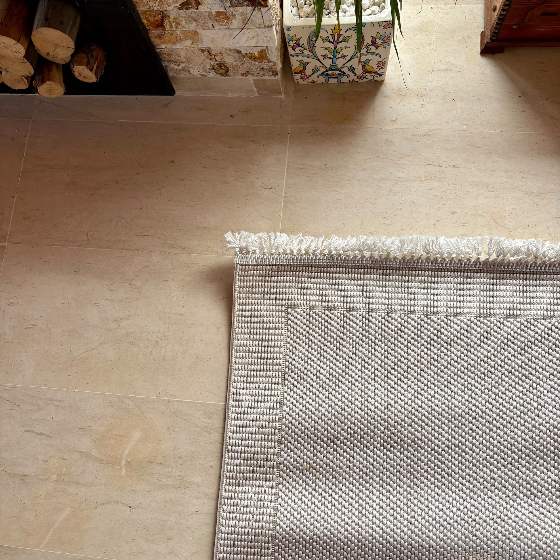 Tapis de Couloir Bouclette Crème – MBH