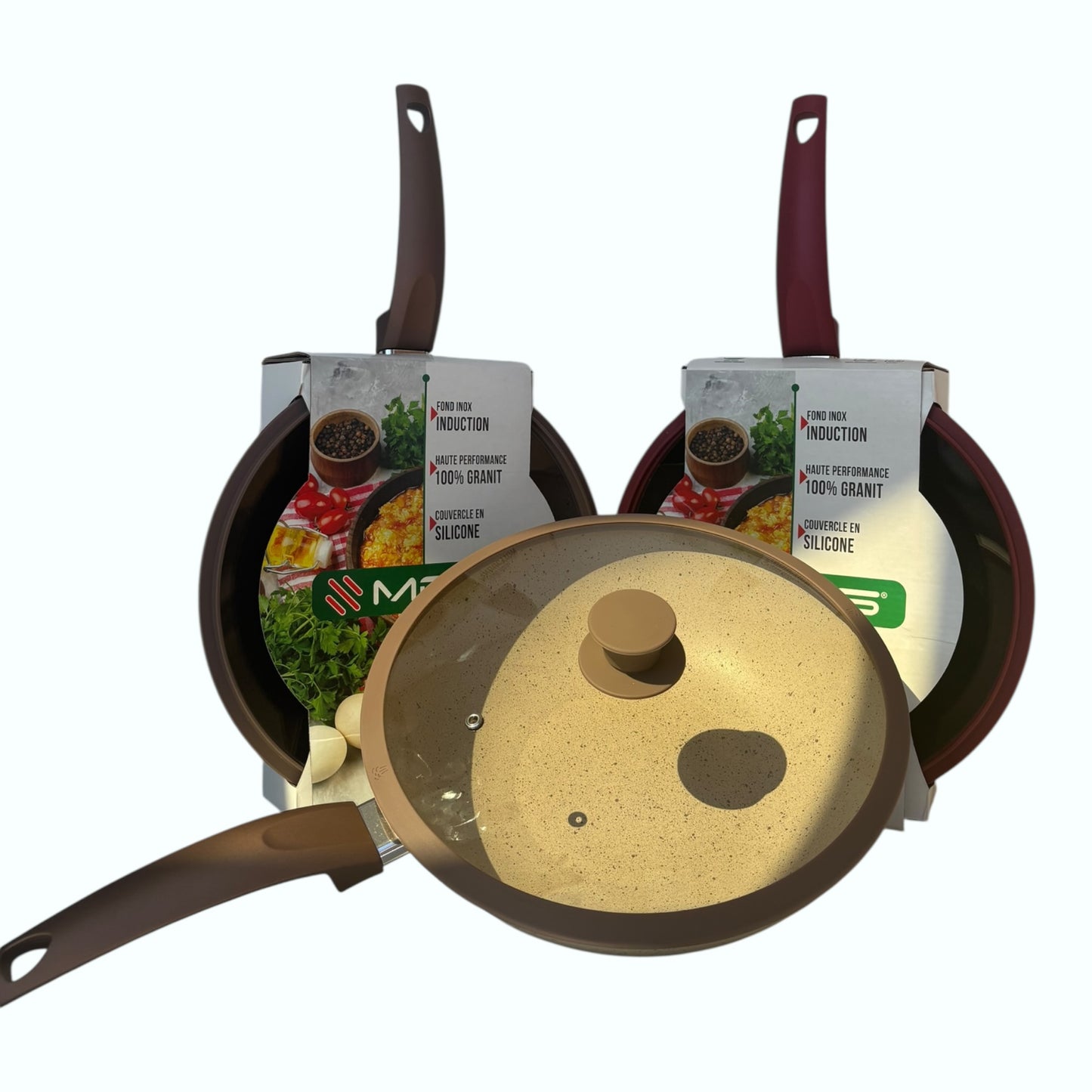 Wok Professionnel 28 cm avec Couvercle – MCS