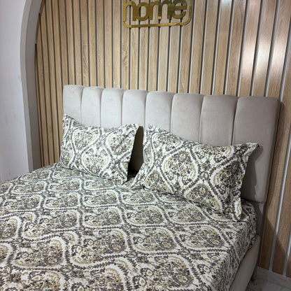 Parure de lit 100% coton pur – Ensemble complet 4 pièces – MBH