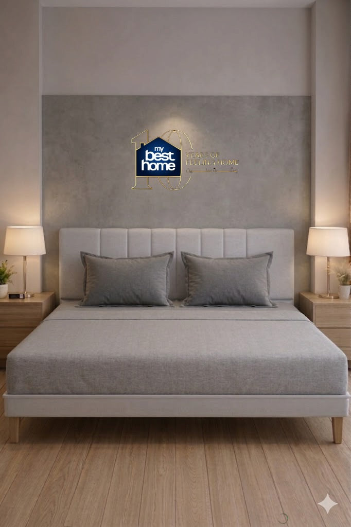 Parure de lit 100% coton pur – Ensemble complet 4 pièces – MBH