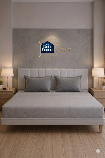 Parure de lit 100% coton pur – Ensemble complet 4 pièces – MBH