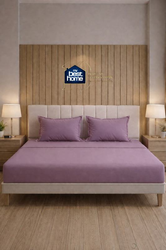 Parure de lit 100% coton pur – Ensemble complet 4 pièces – MBH