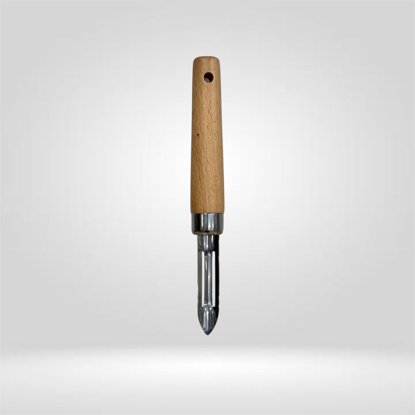 Éplucheur de légumes inox avec manche en bois – MBH