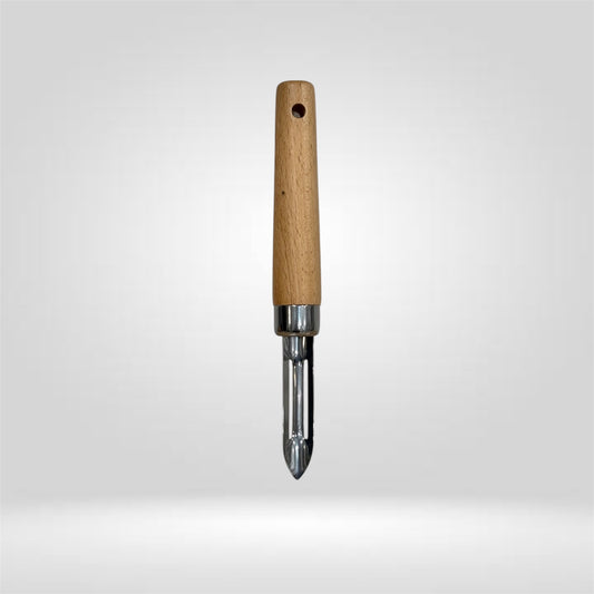 Éplucheur de légumes inox avec manche en bois – MBH