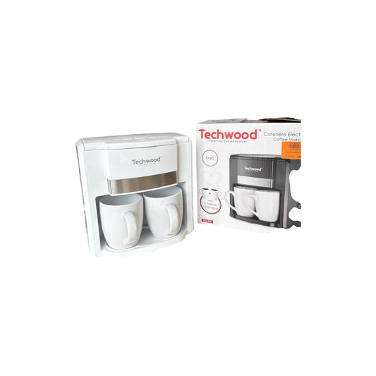 Cafetière Électrique Noir/Blanc Duo TCA-206 500W - TECHWOOD