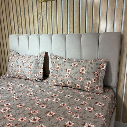Parure de lit 100% coton pur – Ensemble complet 4 pièces – MBH