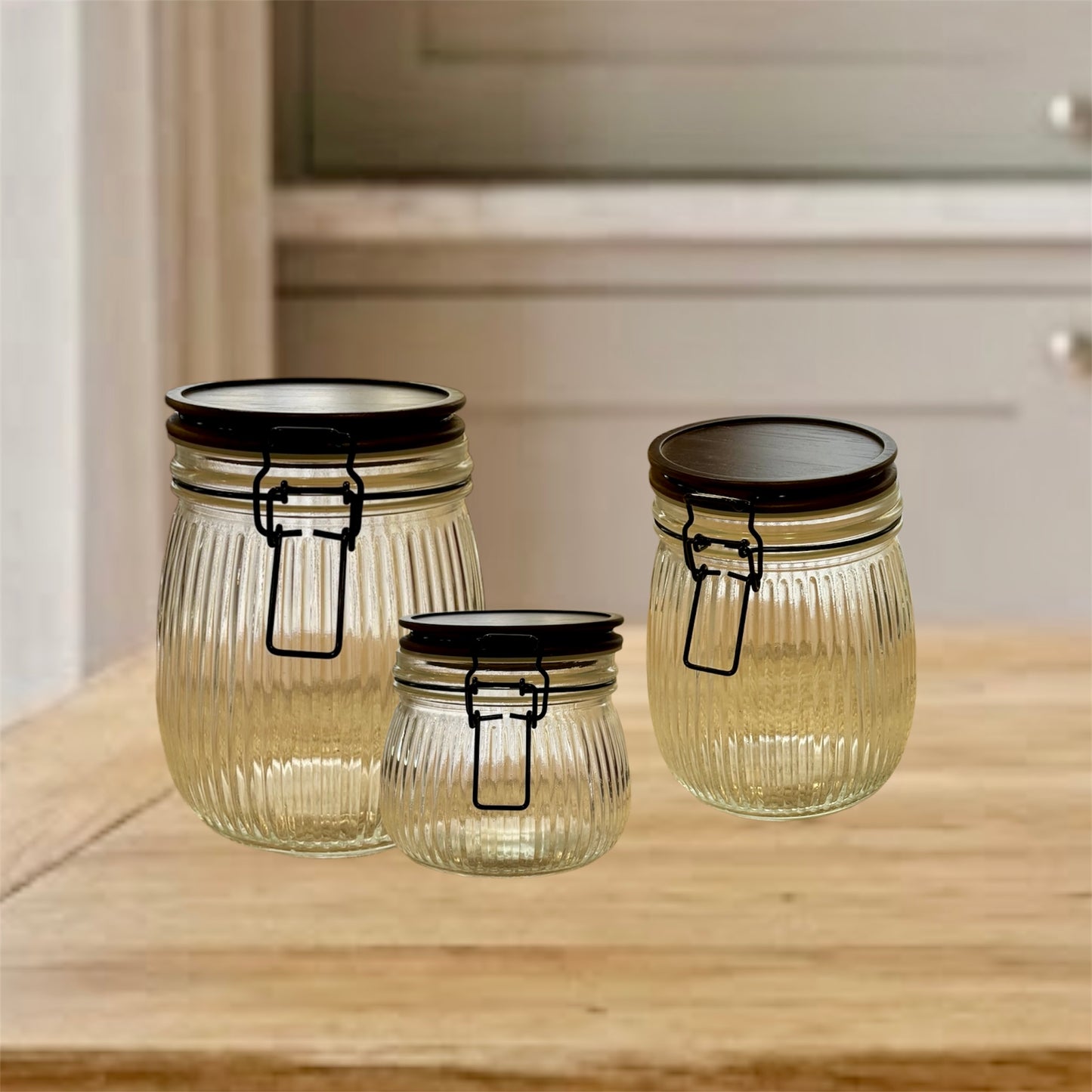 Bocal de Rangement en Verre & Bois – MBH
