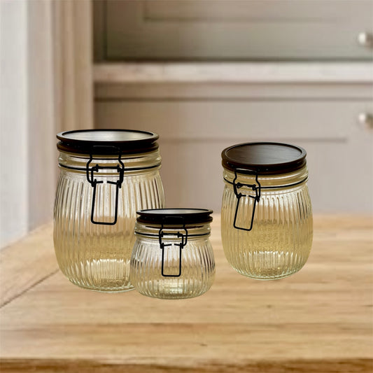 Bocal de Rangement en Verre & Bois – MBH
