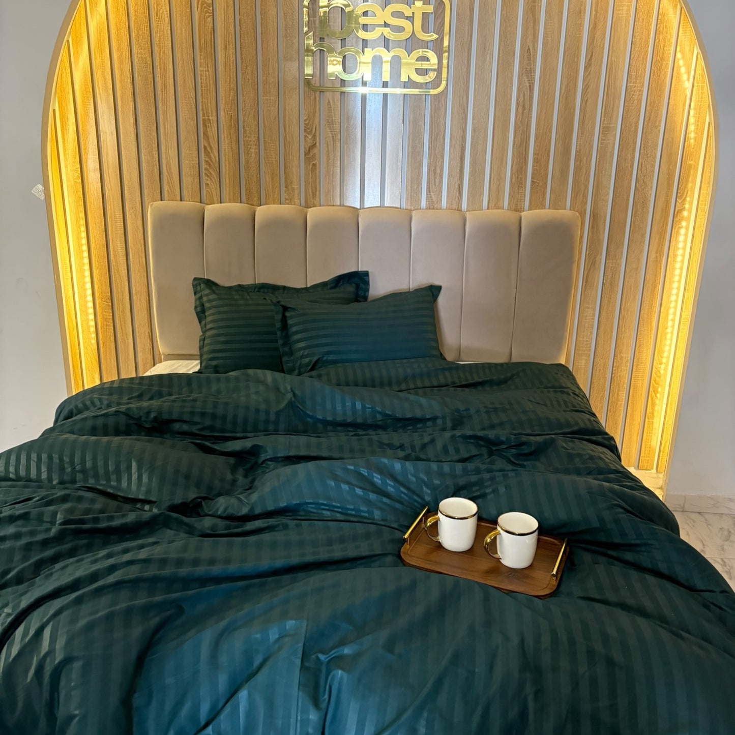 Housse de Couette + 2 taies d'oreiller 100% Coton - MBH