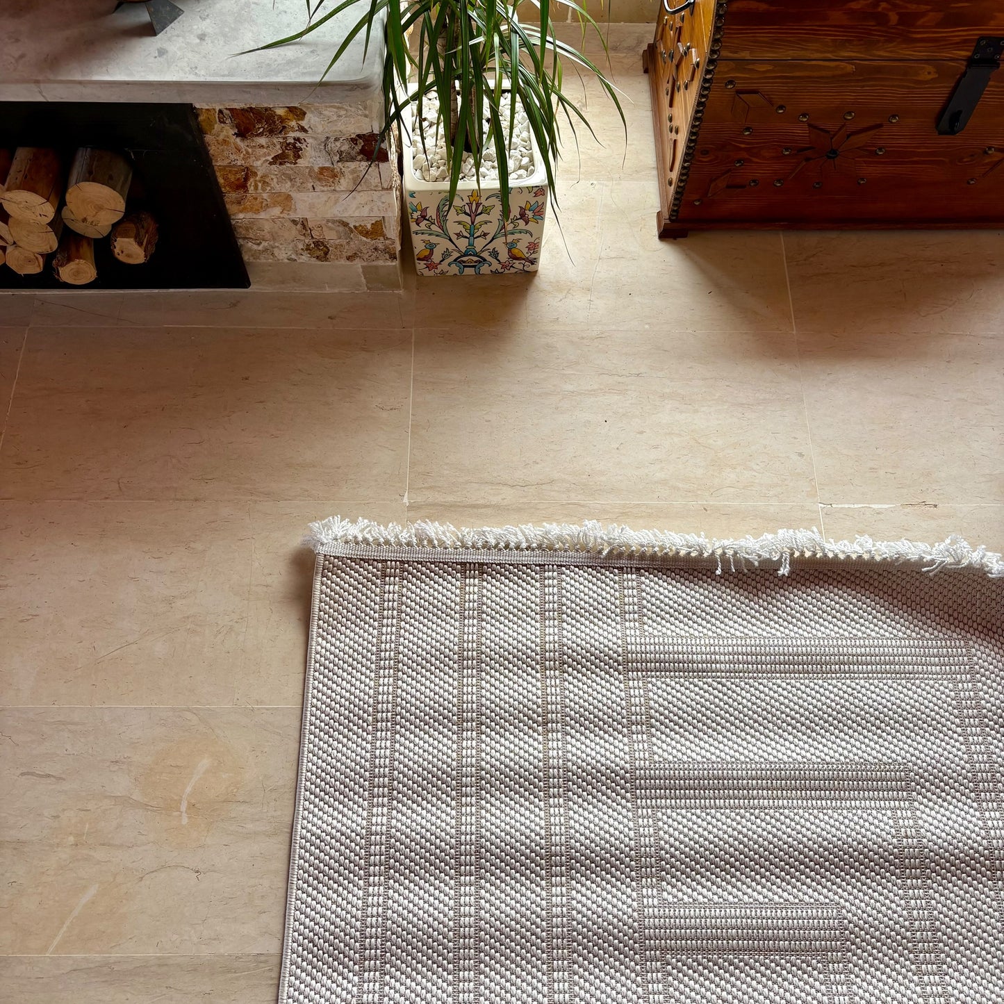 Tapis de Couloir Bouclette Crème – MBH