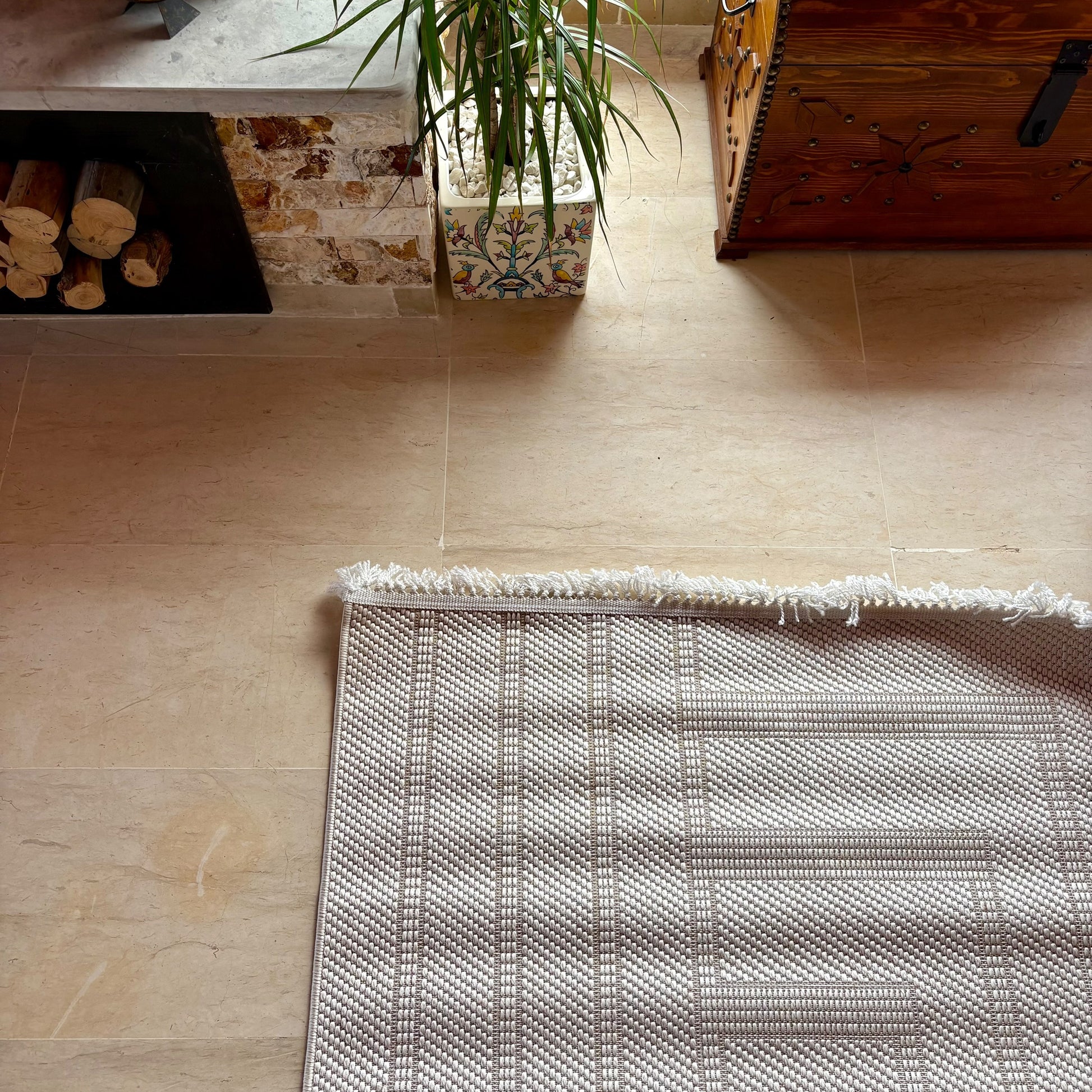 Tapis de Couloir Bouclette Crème – MBH