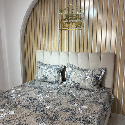 Parure de lit 100% coton pur – Ensemble complet 4 pièces – MBH