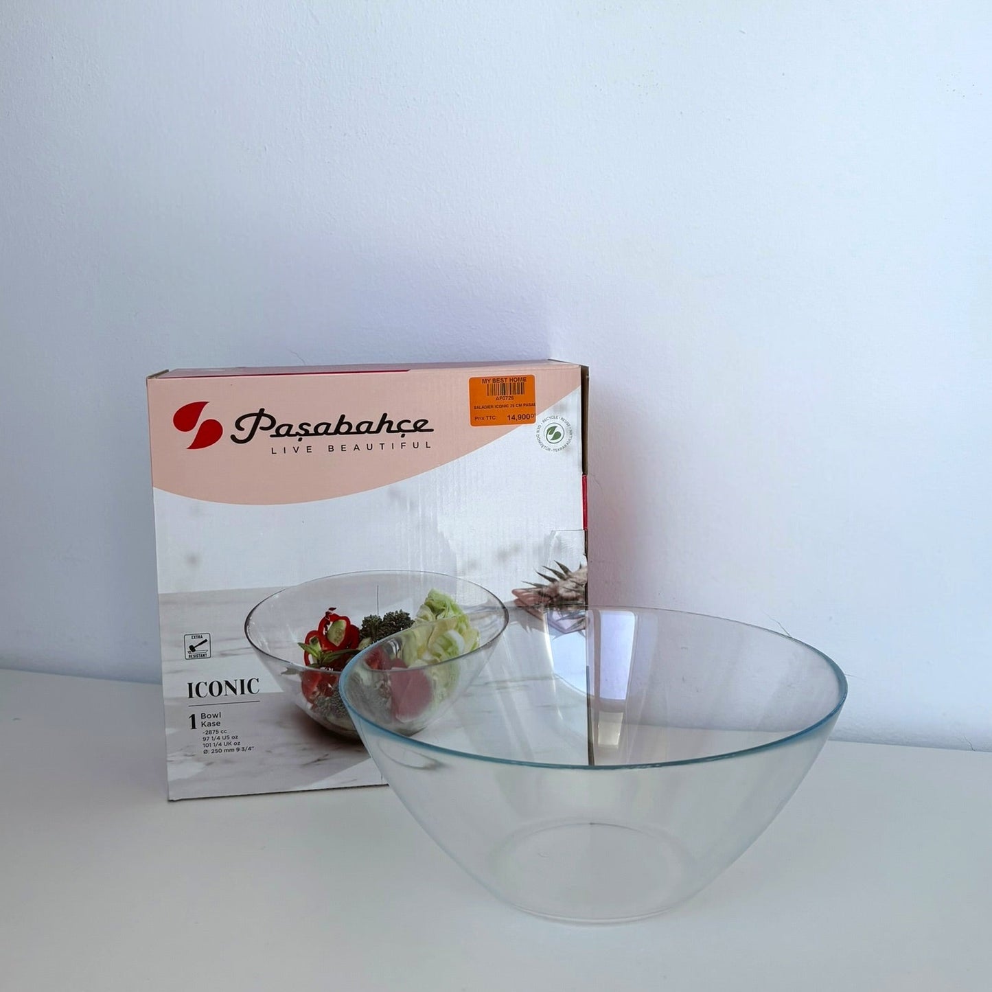 Saladier en Verre Transparent 25 cm – MBH