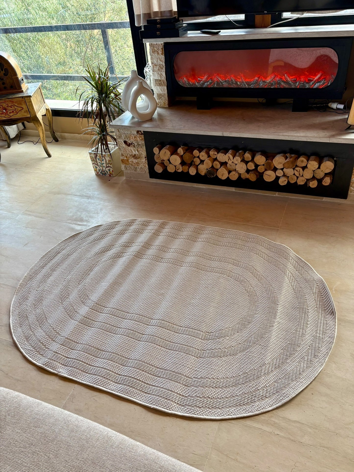 Tapis Ovale Bouclette Crème – MBH
