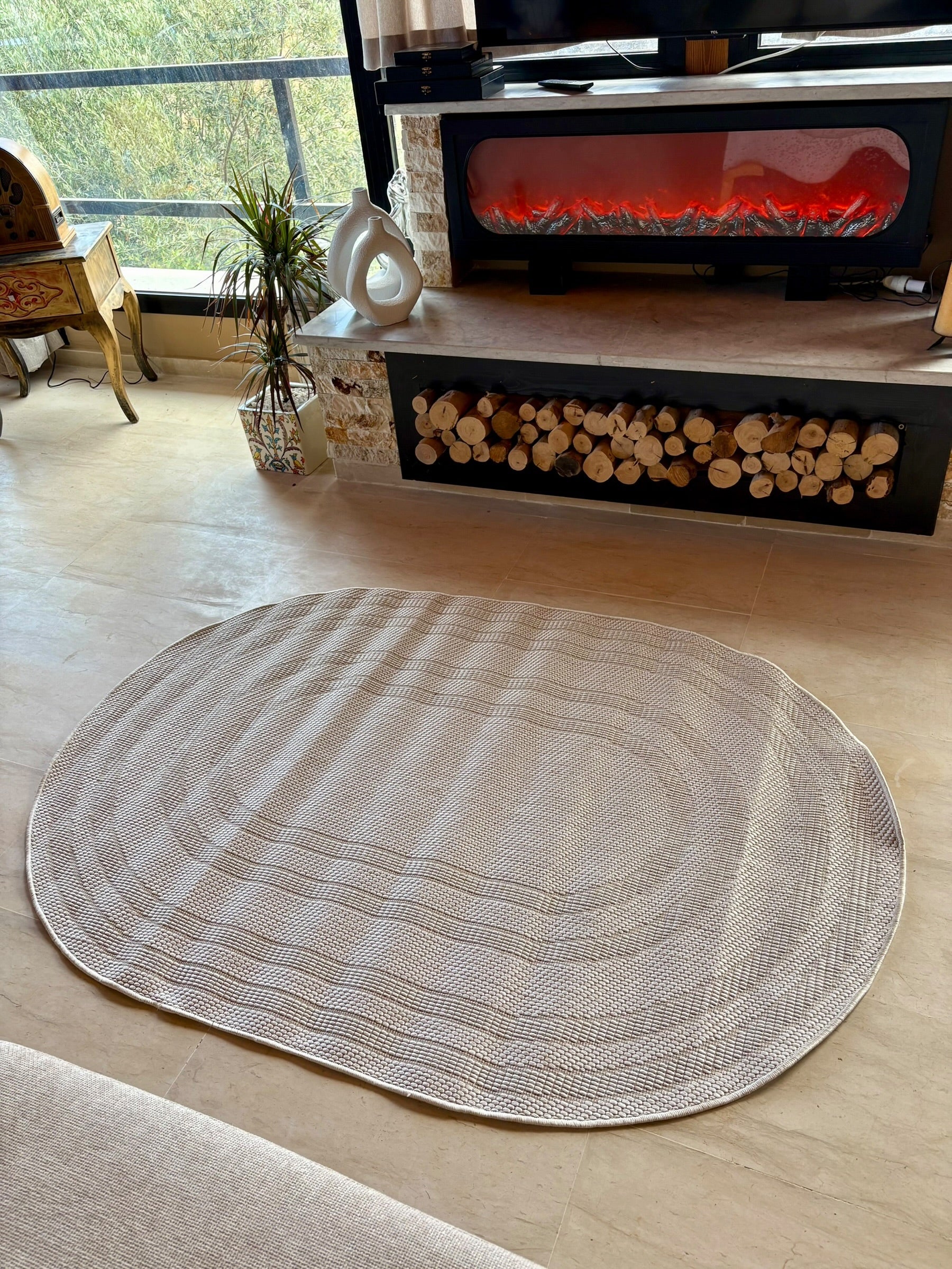 Tapis Ovale Bouclette Crème – MBH